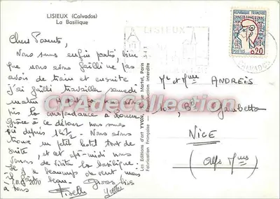 The Basilica of Lisieux — Publisher Yvon, Paris — No. 2070 — Back