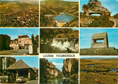 Lozère Touristique — Panoramablick, Staudamm, natürliche Brücke, Wasserfall, Denkmal, Landschaften — Verlag CREDI-STORE