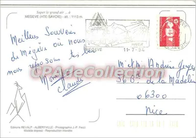 Megève — Super de grote lucht — Éditions Revalp — Achterkant