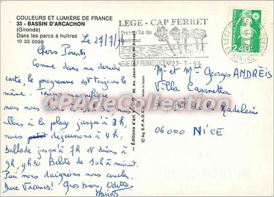 Bassin d'Arcachon — Wydawca: Wydawnictwo Sztuki Yvon — n° 10 33 0098 — Rewers