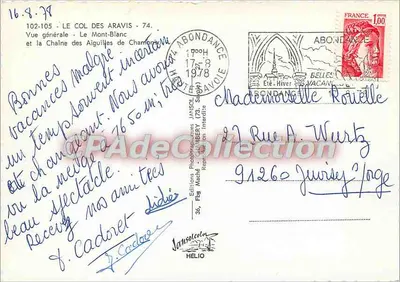 O Col dos Aravis — Vista geral do Mont-Blanc e da Cadeia das Agulhas de Chamonix — Edições Fotográficas Jansol — Verso
