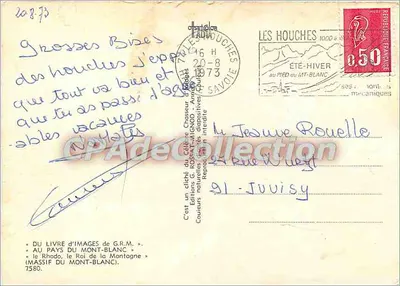 Mont-Blanc — rzeka Rhône, Król Góry — wydawca G.R.M. nr 7580 — Rewers