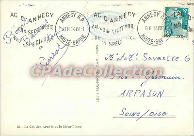Przełęcz Aravis i Mont-Blanc — widok panoramiczny — Cap — Rewers