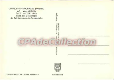 Conques-en-Rouergue — Vista geral — Editor: Diplôme de Mexichrome — Verso