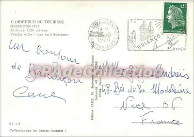 Briançon — Velha cidade - As fortificações — Edições AS CECOUR — Verso
