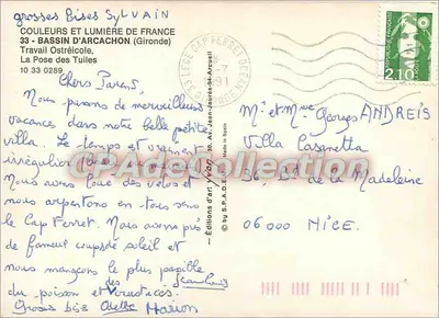 Ustawianie dachówek - Basen Arcachon — Wydawnictwo Sztuki, nr 1037 — Rewers