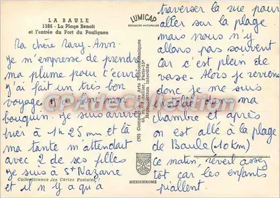 La Baule — A Praia Benoît e a entrada do Porto de Pouliguen — IRIS — Verso