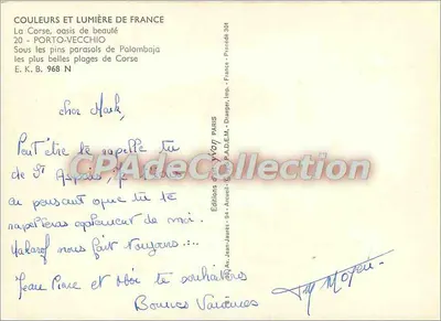 Porto-Vecchio — Sous les pins parasols, les plus belles plages de Corse — Éditions Jean-Jaurès - 94 - Paris — Verso