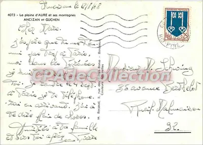A planície de Aure e suas montanhas — Ancizan e Guchen — editor CPADeCollection — Verso