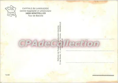 Wieża Babote — Montpellier — Wydawnictwo Francuskie — Rewers