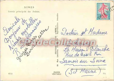Nîmes — Wejście główne do Arenów — Wydawca Estel, nr 4931 — Rewers