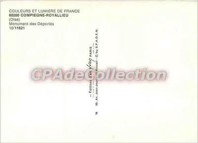 Monumento aos Deportados em Royallieu — Compiegne — Éditions Jean-Jaurès-Arcueil — Verso