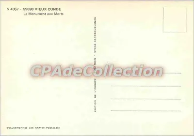 Vieux-Condé aos seus filhos — Monumento aos Mortos — Edição Pierron — Verso
