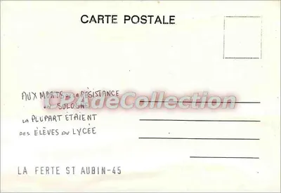 Monumento aos Mortos da Resistência na Sologne — La Ferté-Saint-Aubin — Verso