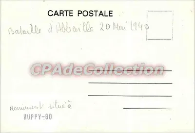 Batalha de Abbeville — Monumento comemorativo — Huppy-80 — Verso