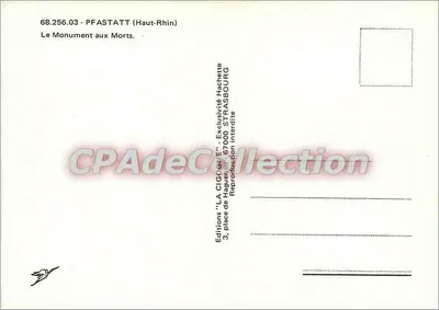 Pfastatt (Haut-Rhin) — Memorial to the Dead — Editions "La Cigogne" — Back