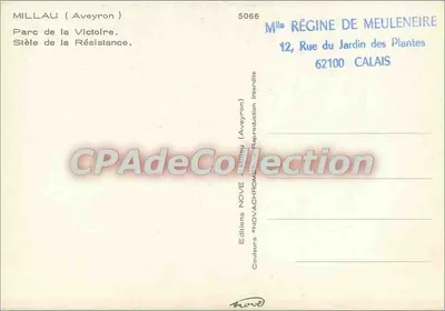 Millau (Aveyron) — Estela da Resistência — Edições NOVE — Verso