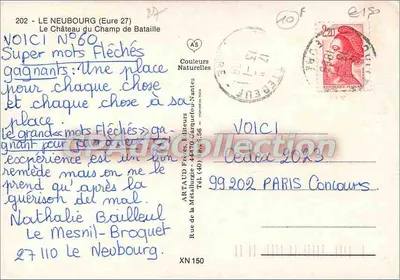 Zamek na Polu Bitwy — Le Neubourg (Eure 27) — Couleurs Naturelles — Rewers