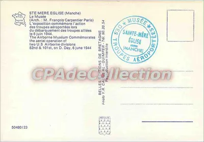 Museu das tropas aéreas — Sainte-Mère-Église — Belas Edições da Bretanha — Verso