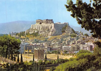 Atenas — Vista da Acrópole e do Templo de Adriano — Editor T.644