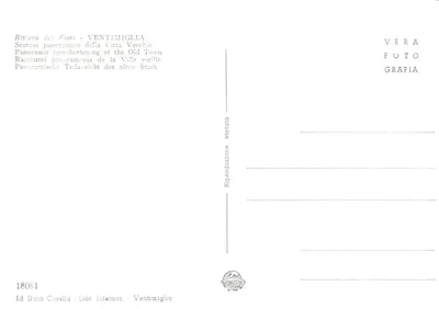 Ventimiglia - Scorcio panoramico della Città Vecchia — Riviera dei Fiori, wydawca Ditta Casella, n° 18081 — Rewers