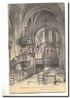 Carentan — Interior da Igreja de Nossa Senhora — Gosseilin, editor, Carenton