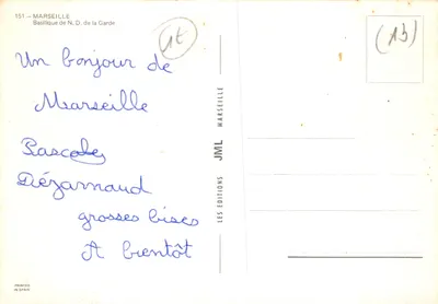 Bazylika Notre-Dame de la Garde — Marsylia — wydawca JML — Rewers