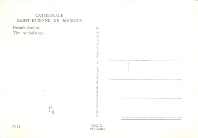 Catedral de São Etienne de Bourges — Déambulatoire — Editor E.P. n°7211 — Verso