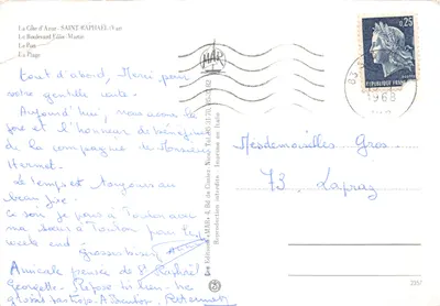 Saint-Raphaël — vista da praia, do porto e da arquitetura — Éditions MAR — Verso