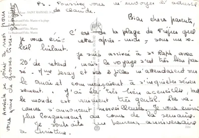 São Raphael — Estação de inverno e verão, localizada no Golfo de Fréjus — Edições 404, impressora em São Raphael — Verso