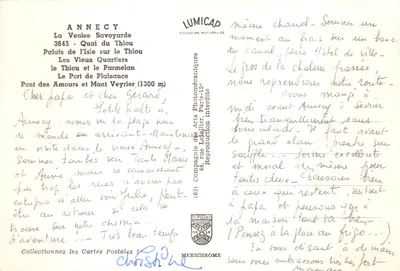 Annecy — A Veneza Saboia — editor LUMICAD — Verso