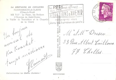 PLOUMANACH — La Clarté — Éditions d'Art JOS — Verso