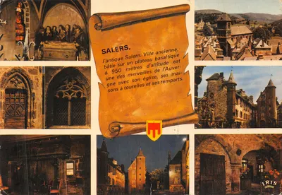 Salers — cidade antiga em uma planície basáltica a 950 metros de altitude — editor IRIS