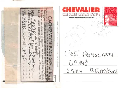 Cena de filme — Cavaleiro — editor CHEVALIER — Verso