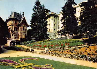 Châtelguyon — Hotel de Paris e jardim florescente — Edições de Arte da S.P.A.D.E.M. - Dracéen