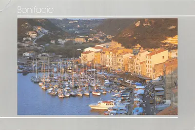 Bonifacio — porto e aldeia ao crepúsculo — edição DESJOBERT
