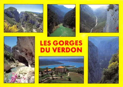 Gorges do Verdon — vista panorâmica e paisagens — Les Editions Aris, série V 122
