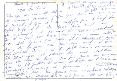 Jumento carinhoso — com coração vermelho — editor FABRICAÇÃO FRANCESA, série N° 5642 — Verso