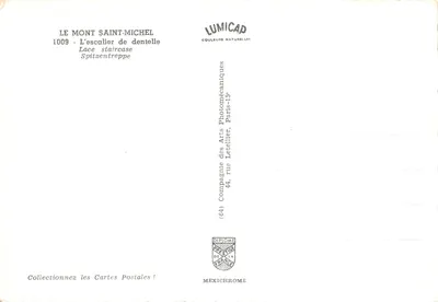 Monte Saint-Michel — escada de renda — editor IRIS — Verso