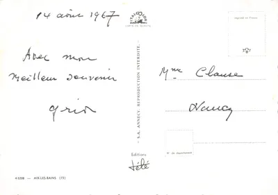 Aix-les-Bains — Lembrete de Aix Les Bains — Éditions Télé — Verso