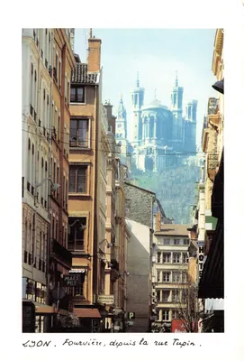 LYON. Fourvière, vista da rua Tupin — editor Photos Thierry Astruc, n° F17