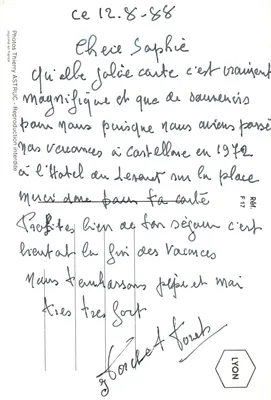 LYON. Fourvière, vista da rua Tupin — editor Photos Thierry Astruc, n° F17 — Verso