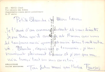 Nîmes — Amphitéatro romano — Éditions Rella — Verso
