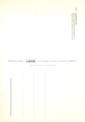 Rzeźba jeździecka Louisa XIV — Versailles — Wydawnictwo Art LYS — Rewers