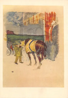 O Paddock — cena de haras — H. de Toulouse-Lautrec, editor Fernand Hazan