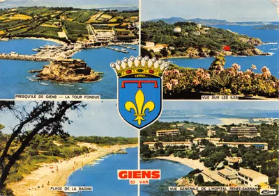 Giens — Vista geral, enseada, praia, hotel — editor CIMCOLOR