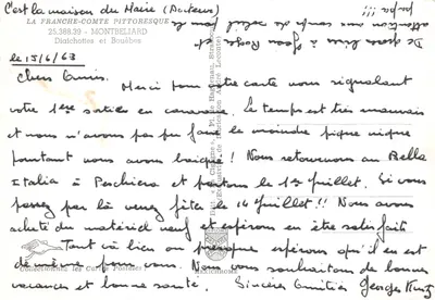 Montbéliard — casa do Prefeito (Doutor) — editor IRIS — Verso