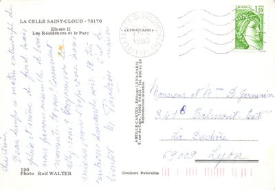 Elysée II — As Residências e o Parque — Edições LYNACOLOR, n°190 — Verso