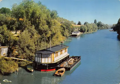 Margens do rio Sena — ilha de Aussergne a Bonnières-sur-Seine — Impressor Cimchrome