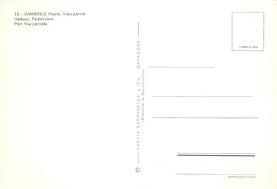 Cambrils — częściowy widok portu — wydawca COBAS & Cía — Rewers